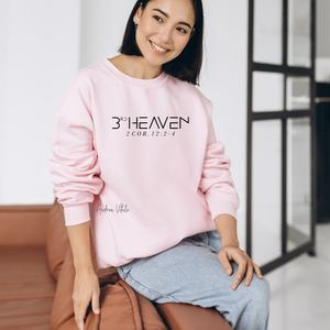 3rd Heaven 2 Cor. 12-2-4 with Black Text - Gildan 18000 Light Pink - Sky Angel Cafe