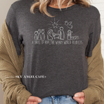 Load image into Gallery viewer, A Thrill of Hope, A Weary World Rejoices with White Text - BC 3001 Dark Grey Heather - Andrea Vitale - Sky Angel Cafe
