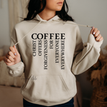 Load image into Gallery viewer, COFFEE_-Sand_Hoodie_With_White_Graphic_-_Sky_Angel_Cafe
