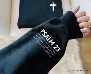 Psalm 23 Sleeve with Cross Sweatshirt