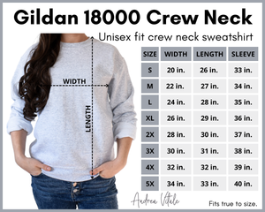 Gildan 18000 Size Chart S-5XL - Sky Angel Cafe 