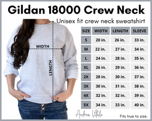 Gildan 18000 Size Chart S-5XL - Sky Angel Cafe