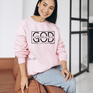 God Is Within Her She Will Not Fail Psalm 46 5 with Black Text - Gildan 18000 Light Pink - Sky Angel Cafe