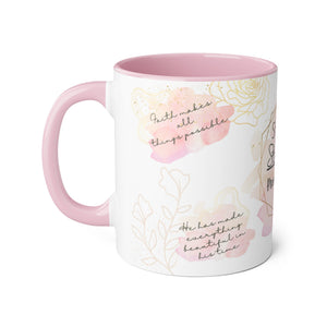 She_Is_Strong_-_Proverbs_31_25_Pink Left Accent_Mugs_11oz_-_Sky_Angel_Cafe