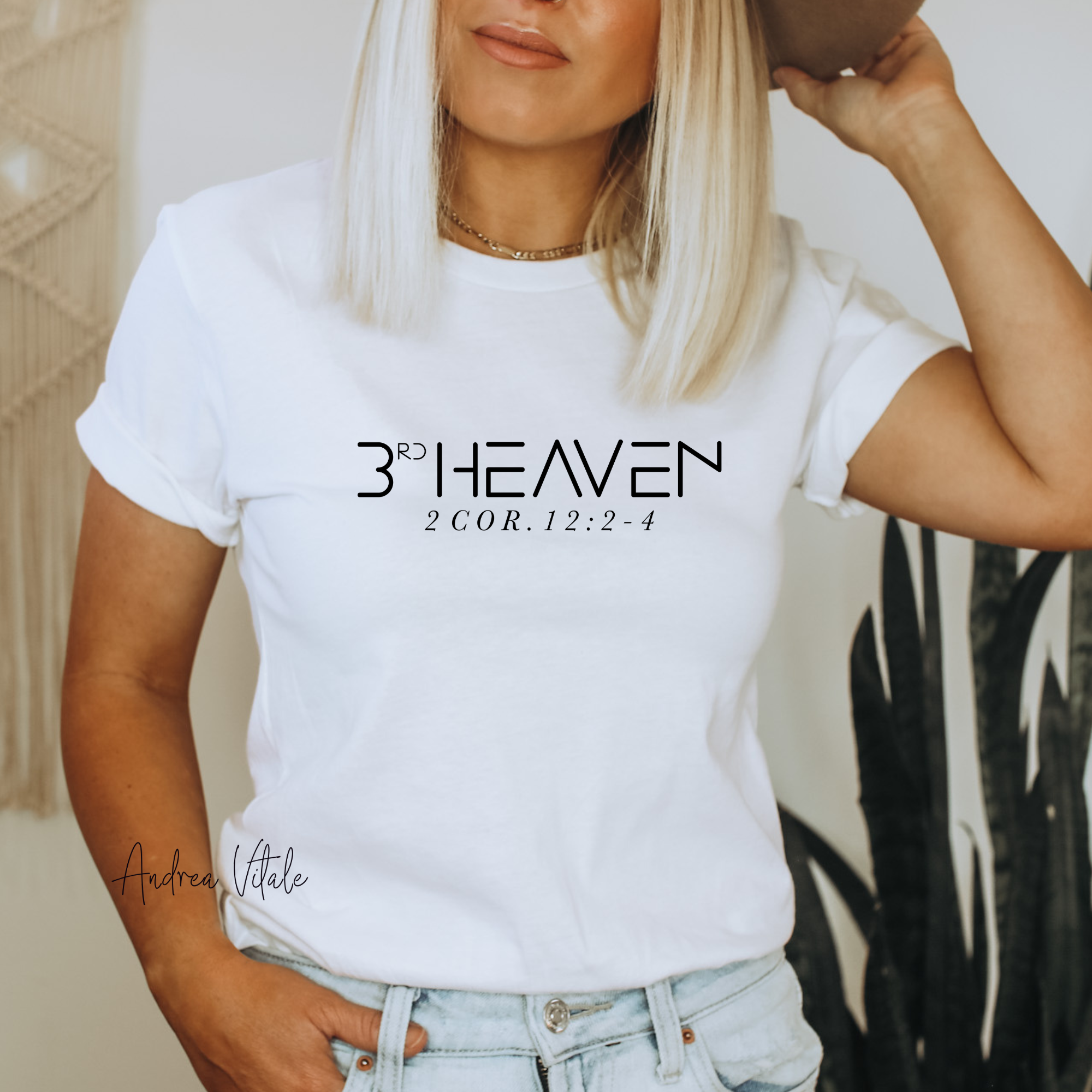 3rd Heaven 2 Cor. 122-4 with Black Text - B+C 3001 White - Sky Angel Cafe