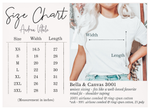 Load image into Gallery viewer, Bella + Canvas Size Chart 3001 XS to 3XL - Sky Angel Cafe
