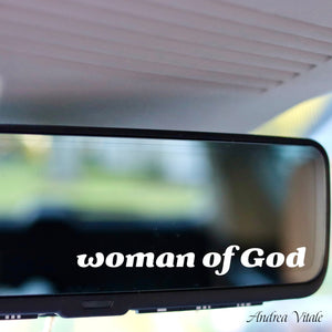 Woman of God Decal, Rearview Visor Mirror Accessory, Aesthetic Religious Faith Christian Decals, Positive Affirmation, Home Mirror Decal